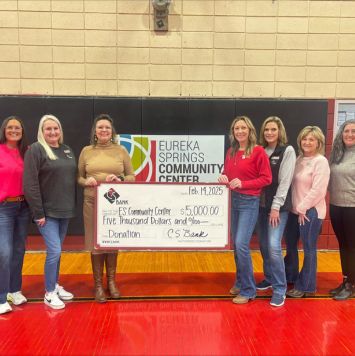 Check presentation to the Eureka Springs Community Center