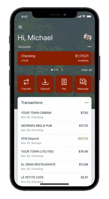 Digital banking gif graphic