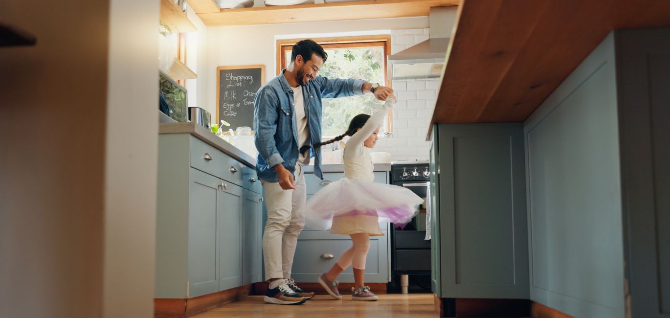 dad and ballerina daughter